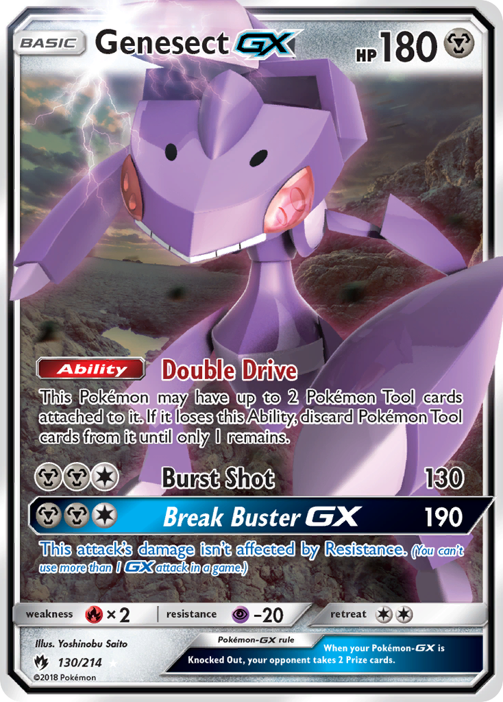 Genesect GX (130/214) [Sun & Moon: Lost Thunder] | Play N Trade Winnipeg