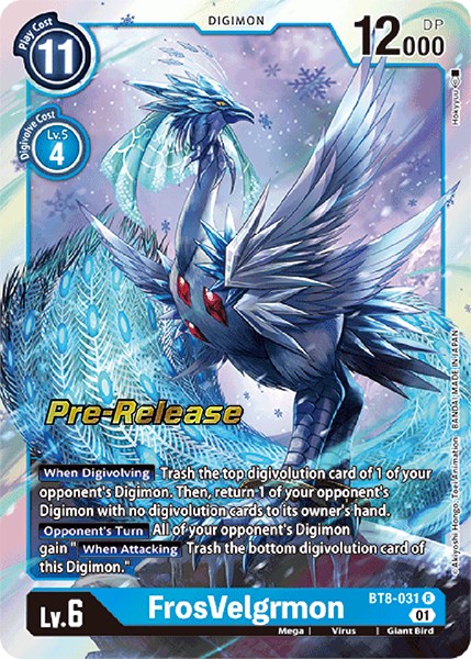 FrosVelgrmon [BT8-031] [New Awakening Pre-Release Cards] | Play N Trade Winnipeg