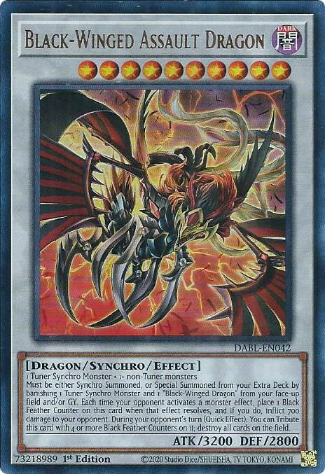 Black-Winged Assault Dragon [DABL-EN042] Ultra Rare | Play N Trade Winnipeg