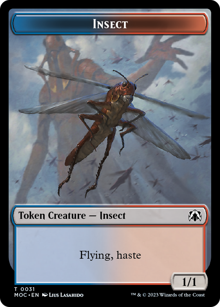 Soldier // Insect Double-Sided Token [March of the Machine Commander Tokens] | Play N Trade Winnipeg
