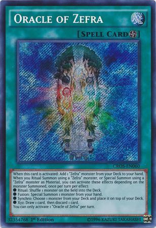 Oracle of Zefra [CROS-EN060] Secret Rare | Play N Trade Winnipeg