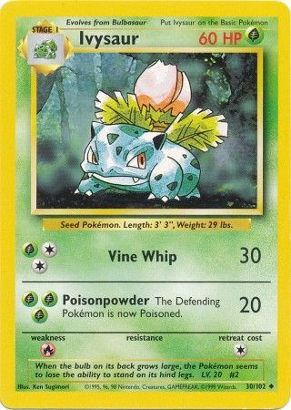 Ivysaur (30/102) [Base Set Unlimited] | Play N Trade Winnipeg