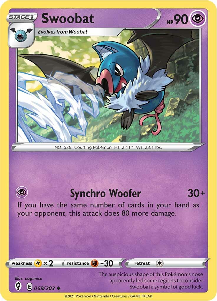 Swoobat (069/203) [Sword & Shield: Evolving Skies] | Play N Trade Winnipeg