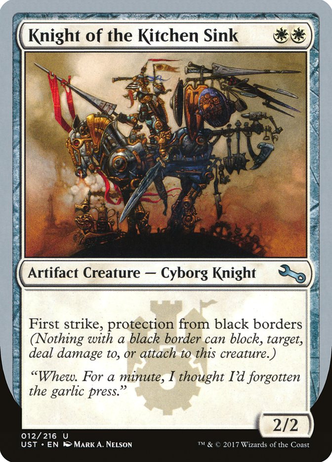 Knight of the Kitchen Sink ("protection from black border") [Unstable] | Play N Trade Winnipeg