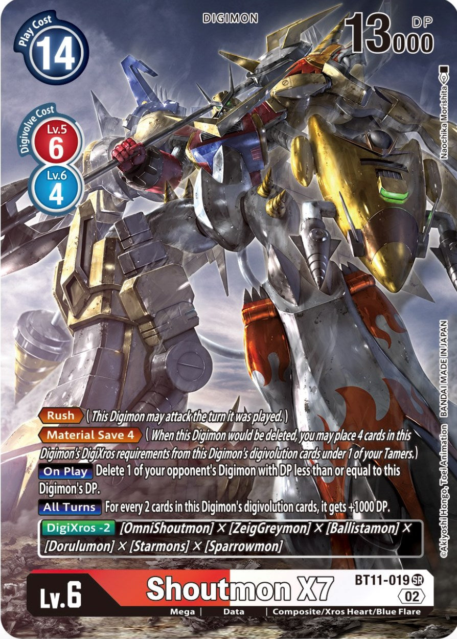 Shoutmon X7 [BT11-019] (Alternate Art) [Dimensional Phase] | Play N Trade Winnipeg