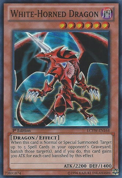 White-Horned Dragon [LCYW-EN164] Super Rare | Play N Trade Winnipeg