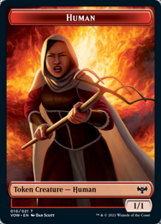 Human (001) // Human (010) Double-sided Token [Innistrad: Crimson Vow Tokens] | Play N Trade Winnipeg