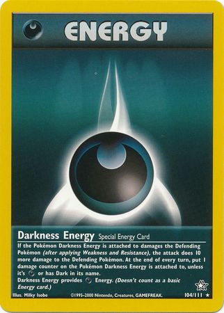 Darkness Energy (104/111) [Neo Genesis Unlimited] | Play N Trade Winnipeg