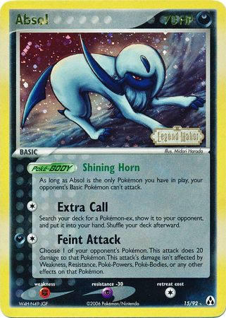 Absol (15/92) (Stamped) [EX: Legend Maker] | Play N Trade Winnipeg