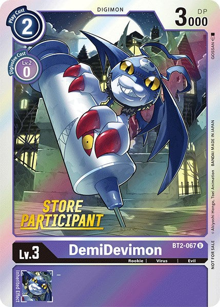 DemiDevimon [BT2-067] (Store Participant) [Release Special Booster Promos] | Play N Trade Winnipeg