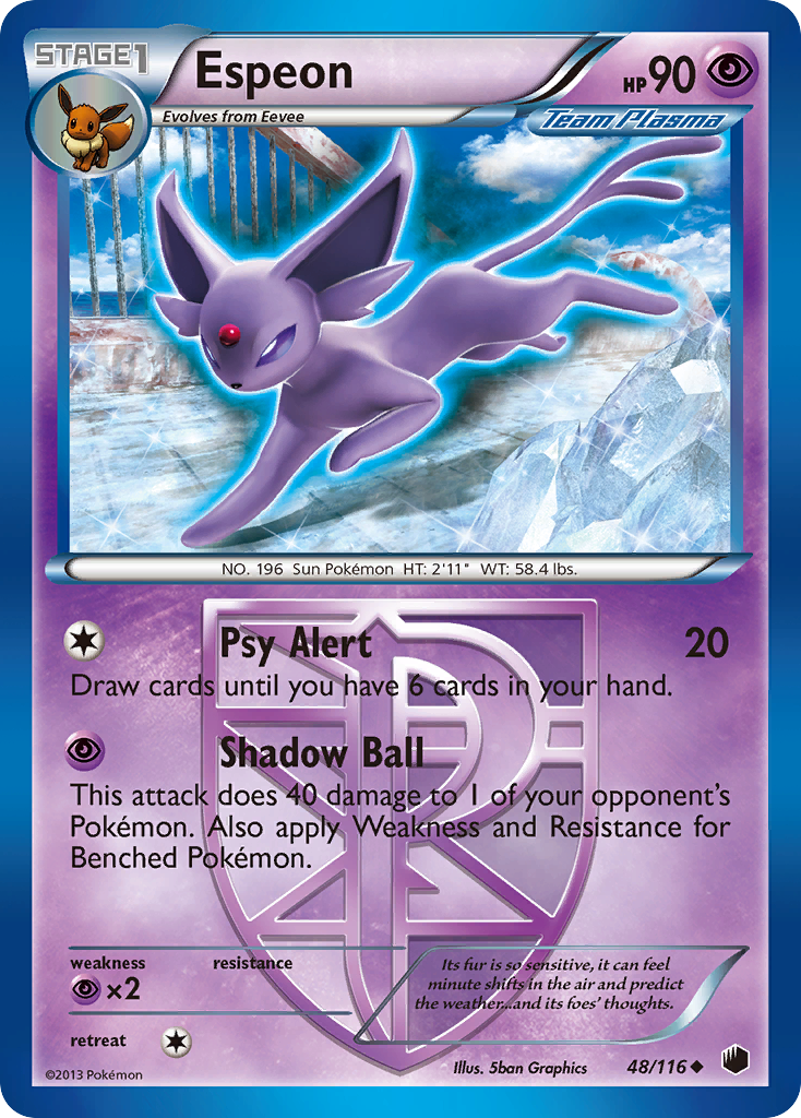 Espeon (48/116) [Black & White: Plasma Freeze] | Play N Trade Winnipeg