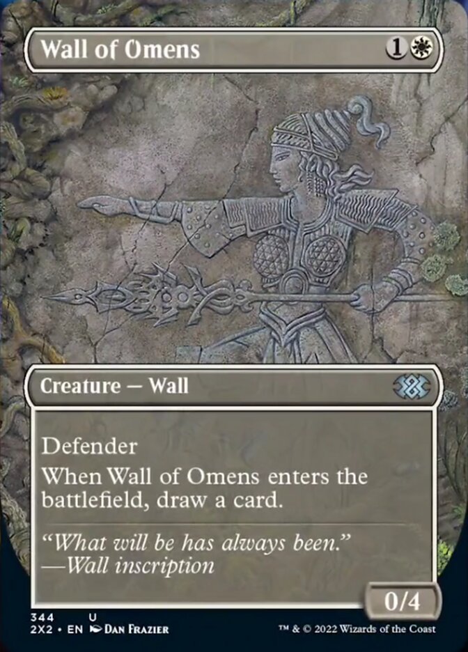 Wall of Omens (Borderless Alternate Art) [Double Masters 2022] | Play N Trade Winnipeg