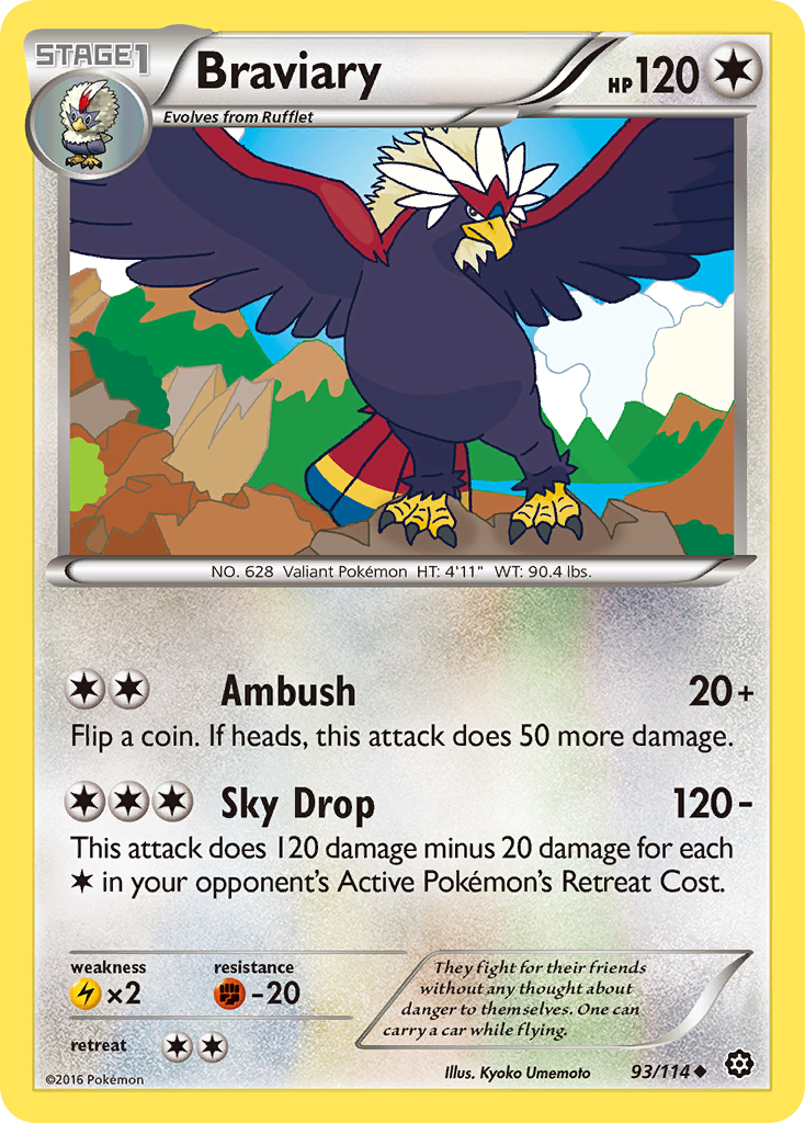 Braviary (93/114) [XY: Steam Siege] | Play N Trade Winnipeg