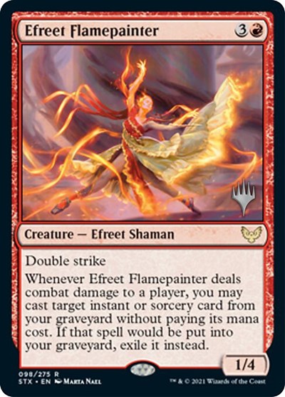 Efreet Flamepainter (Promo Pack) [Strixhaven: School of Mages Promos] | Play N Trade Winnipeg