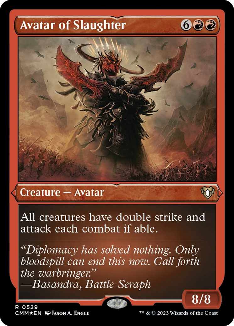 Avatar of Slaughter (Foil Etched) [Commander Masters] | Play N Trade Winnipeg