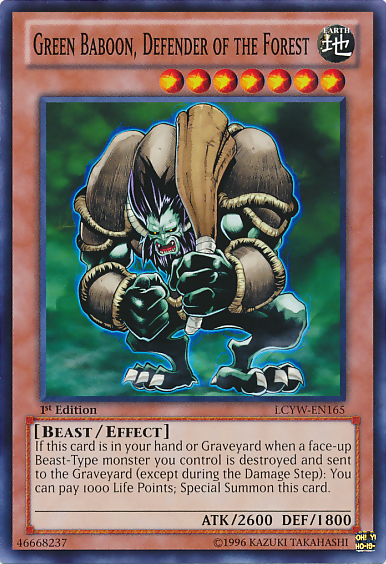 Green Baboon, Defender of the Forest [LCYW-EN165] Common | Play N Trade Winnipeg