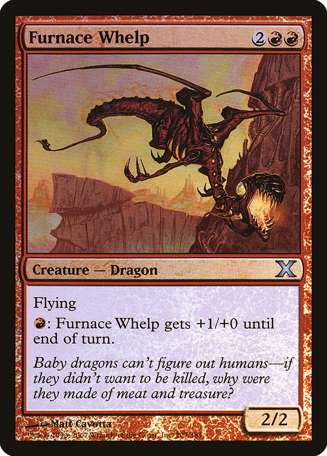 Furnace Whelp (Premium Foil) [Tenth Edition] | Play N Trade Winnipeg