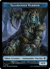 Salamander Warrior // Zombie Double-Sided Token [Murders at Karlov Manor Commander Tokens] | Play N Trade Winnipeg