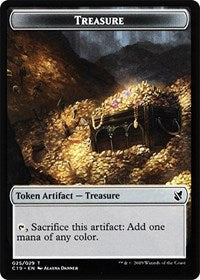 Treasure // Human Double-sided Token [Commander 2019 Tokens] | Play N Trade Winnipeg