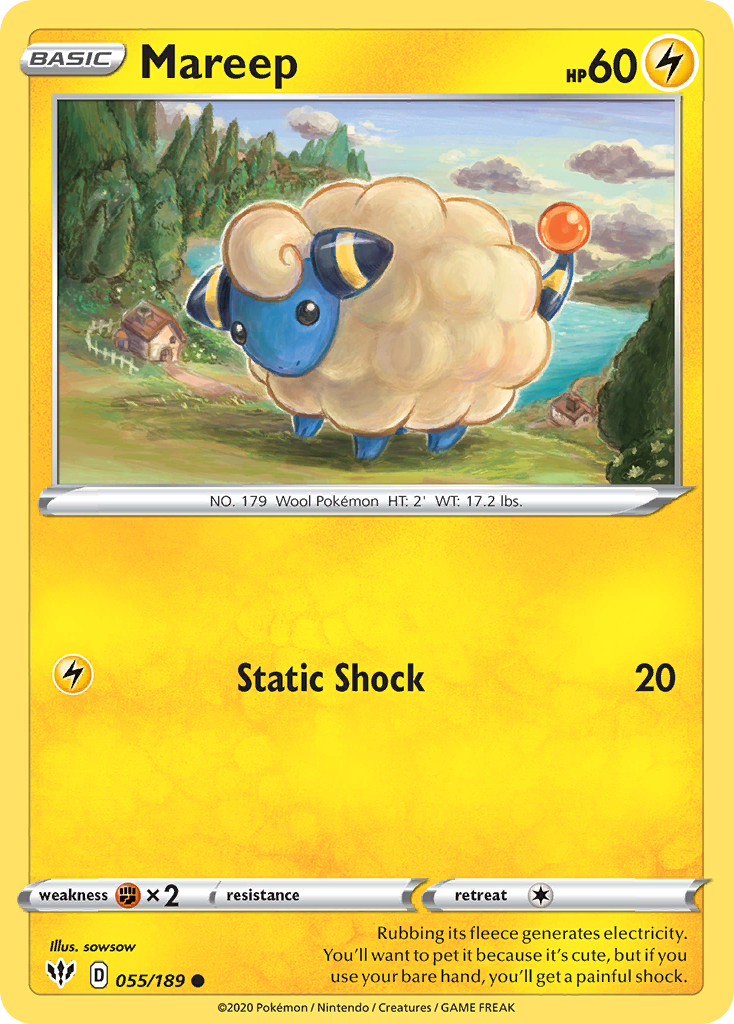 Mareep (055/189) [Sword & Shield: Darkness Ablaze] | Play N Trade Winnipeg