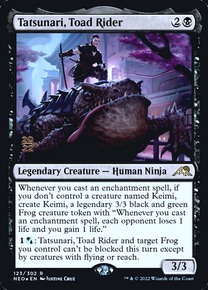 Tatsunari, Toad Rider [Kamigawa: Neon Dynasty Prerelease Promos] | Play N Trade Winnipeg