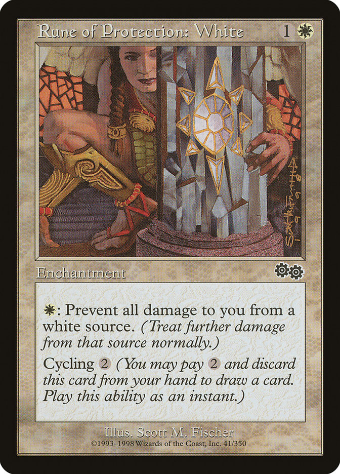 Rune of Protection: White [Urza's Saga] | Play N Trade Winnipeg