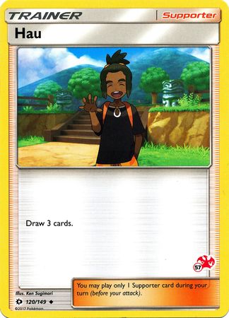 Hau (120/149) (Charizard Stamp #57) [Battle Academy 2020] | Play N Trade Winnipeg