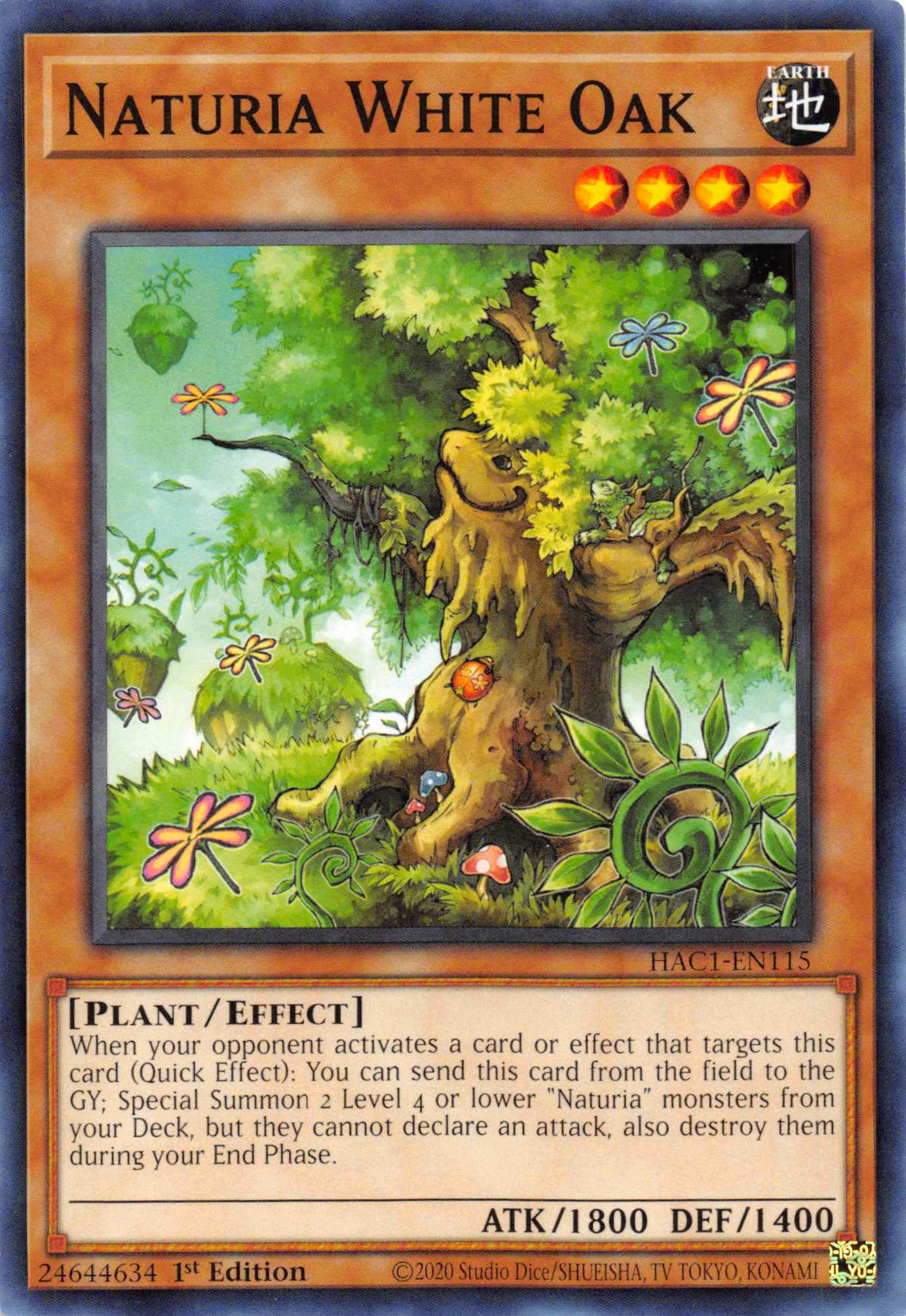 Naturia White Oak (Duel Terminal) [HAC1-EN115] Parallel Rare | Play N Trade Winnipeg