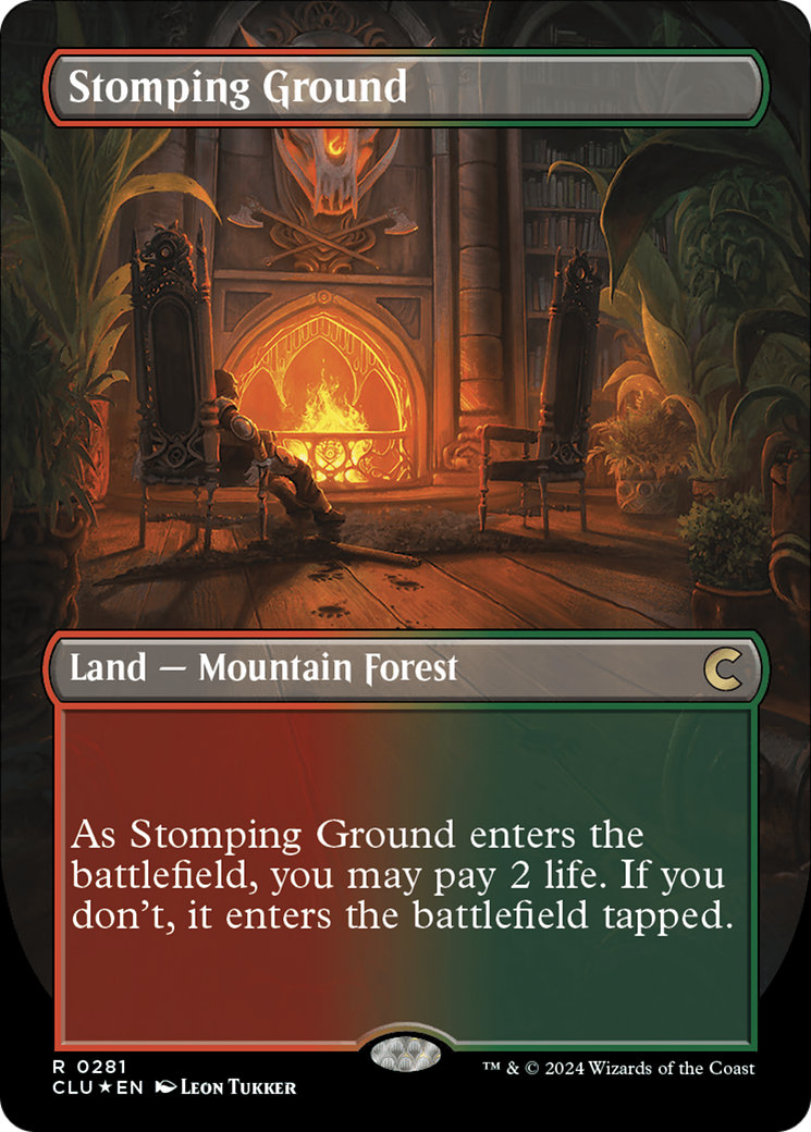 Stomping Ground (Borderless) [Ravnica: Clue Edition] | Play N Trade Winnipeg