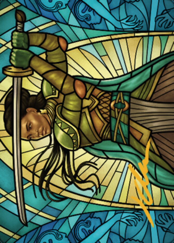 Shanna, Purifying Blade Art Card 2 (Gold-Stamped Signature) [Dominaria United Art Series] | Play N Trade Winnipeg