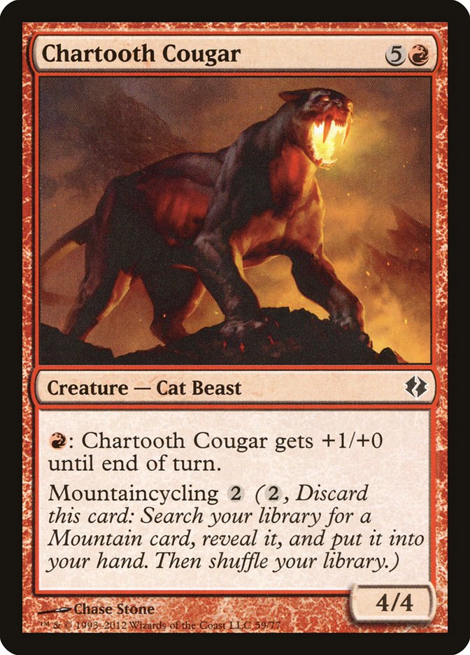 Chartooth Cougar [Duel Decks: Venser vs. Koth] | Play N Trade Winnipeg