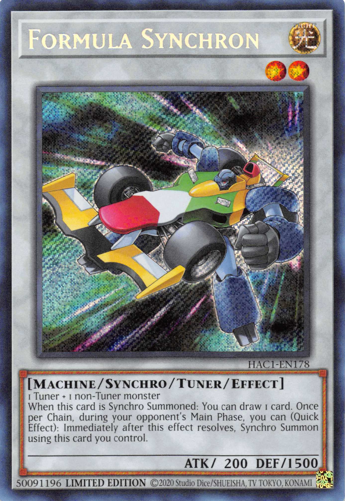 Formula Synchron [HAC1-EN178] Secret Rare | Play N Trade Winnipeg