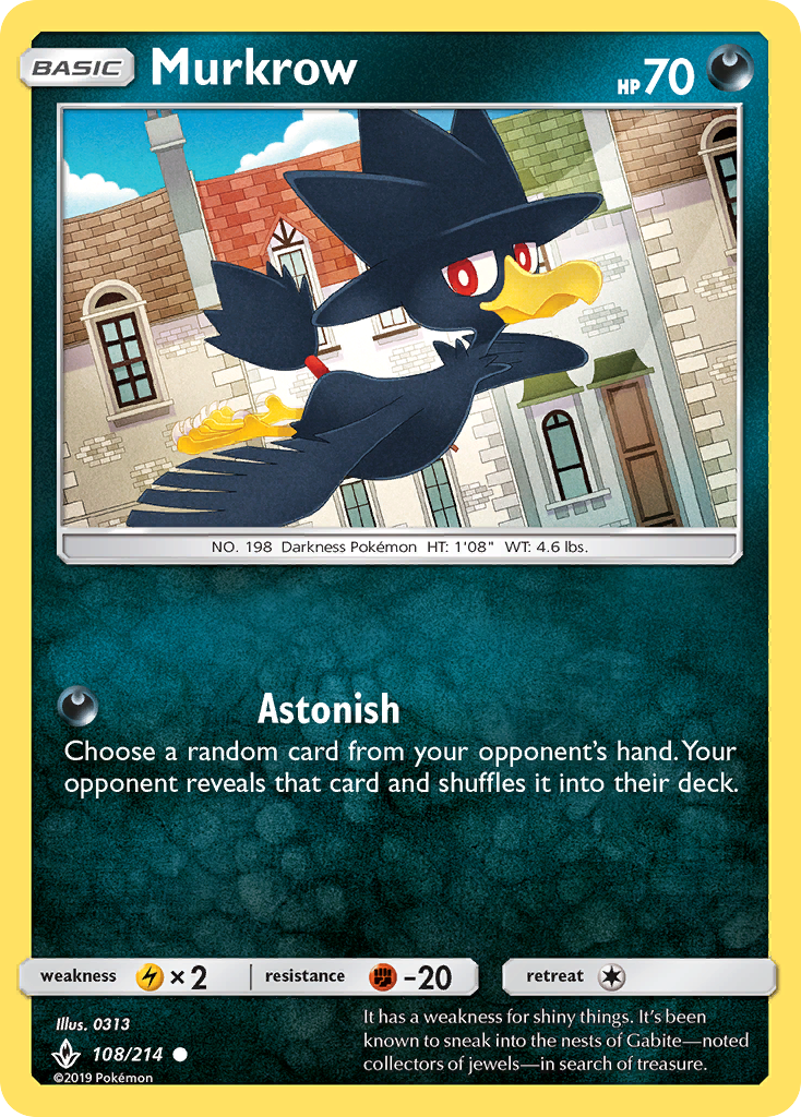 Murkrow (108/214) [Sun & Moon: Unbroken Bonds] | Play N Trade Winnipeg