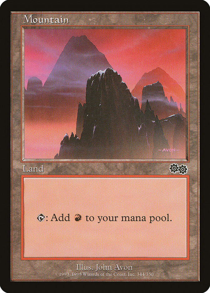 Mountain (344) [Urza's Saga] | Play N Trade Winnipeg