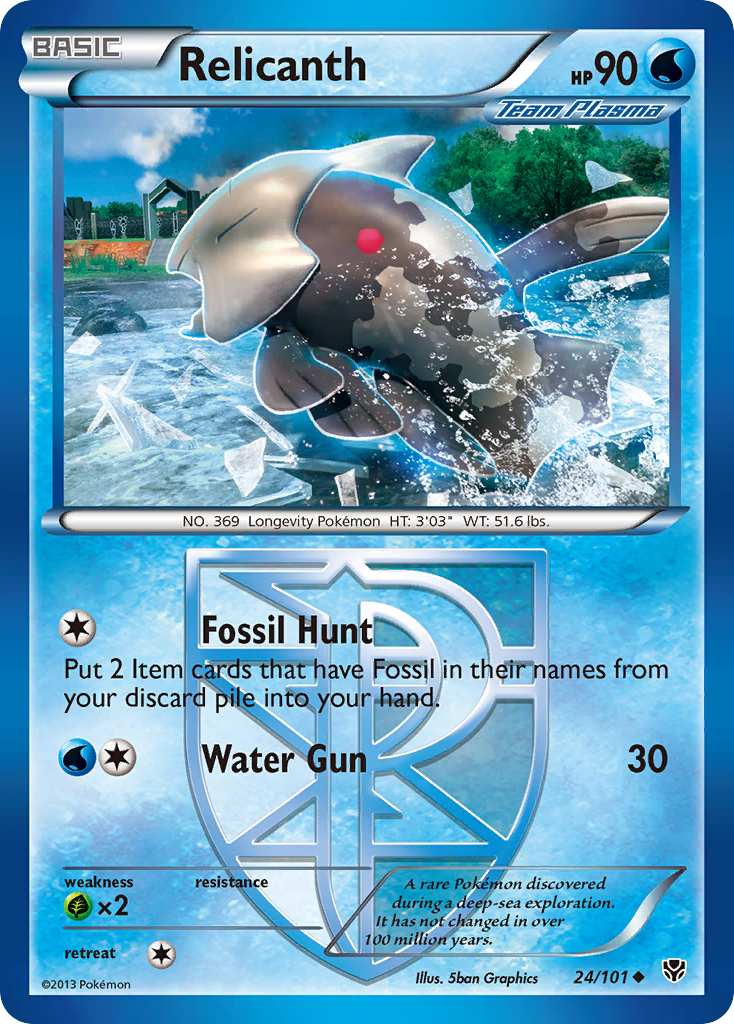 Relicanth (24/101) [Black & White: Plasma Blast] | Play N Trade Winnipeg