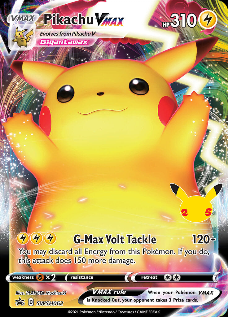 Pikachu VMAX (SWSH062) (Celebrations) [Sword & Shield: Black Star Promos] | Play N Trade Winnipeg