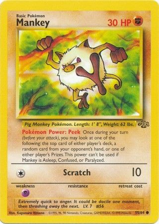 Mankey (55/64) [Jungle Unlimited] | Play N Trade Winnipeg