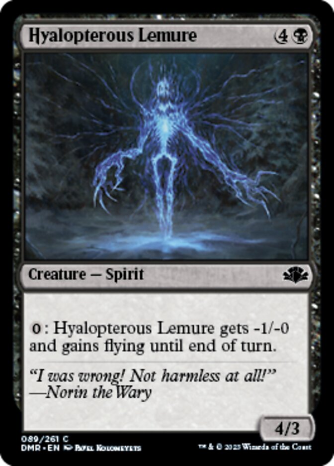 Hyalopterous Lemure [Dominaria Remastered] | Play N Trade Winnipeg