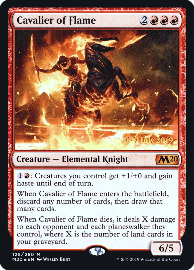 Cavalier of Flame  [Core Set 2020 Prerelease Promos] | Play N Trade Winnipeg