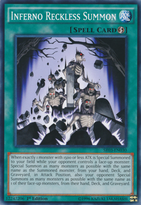Inferno Reckless Summon [SR03-EN030] Common | Play N Trade Winnipeg