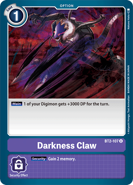 Darkness Claw [BT2-107] [Release Special Booster Ver.1.0] | Play N Trade Winnipeg