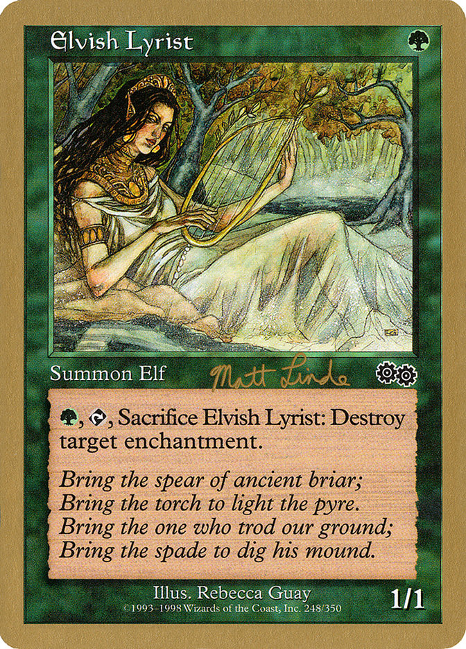 Elvish Lyrist (Matt Linde) [World Championship Decks 1999] | Play N Trade Winnipeg