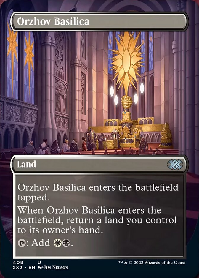 Orzhov Basilica (Borderless Alternate Art) [Double Masters 2022] | Play N Trade Winnipeg