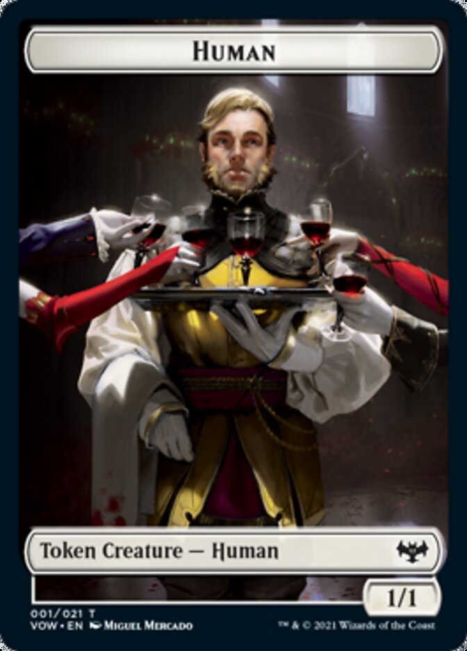 Human Token (001) [Innistrad: Crimson Vow Tokens] | Play N Trade Winnipeg