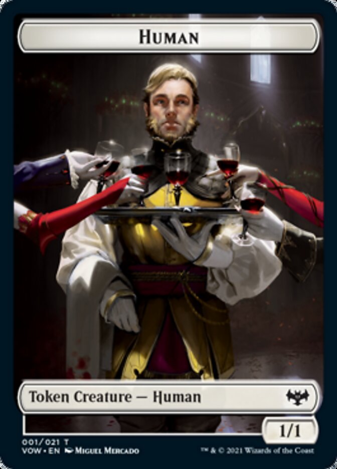 Human (001) // Human (010) Double-sided Token [Innistrad: Crimson Vow Tokens] | Play N Trade Winnipeg