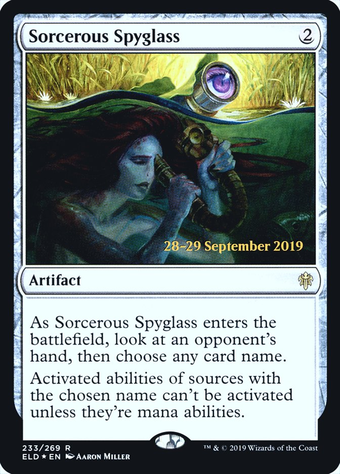 Sorcerous Spyglass  [Throne of Eldraine Prerelease Promos] | Play N Trade Winnipeg