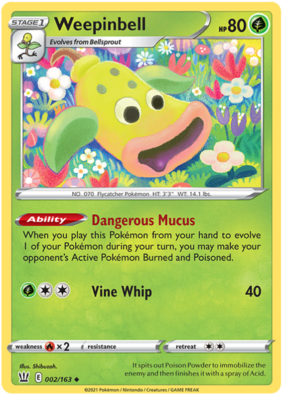 Weepinbell (002/163) [Sword & Shield: Battle Styles] | Play N Trade Winnipeg