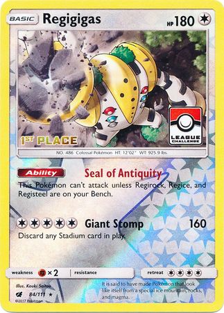 Regigigas (84/111) (League Promo 1st Place) [Sun & Moon: Crimson Invasion] | Play N Trade Winnipeg