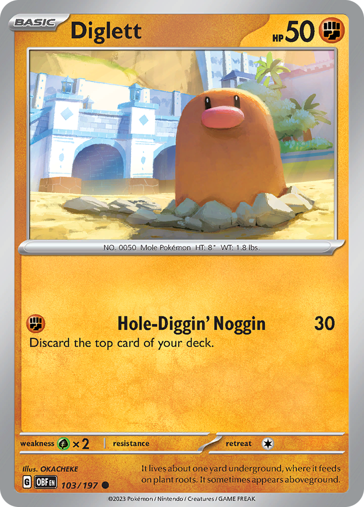 Diglett (103/197) [Scarlet & Violet: Obsidian Flames] | Play N Trade Winnipeg