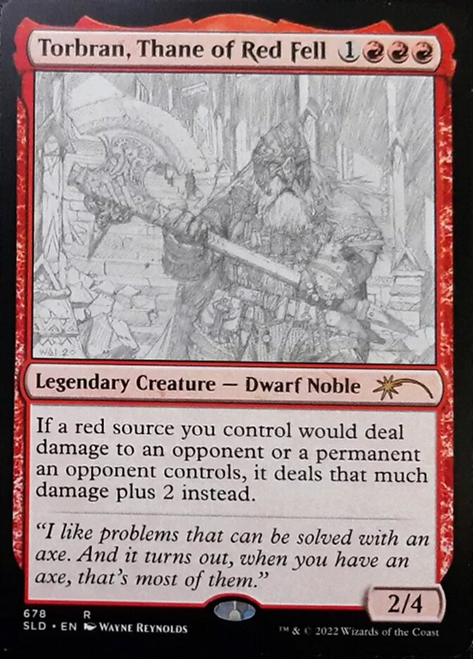 Torbran, Thane of Red Fell (Sketch) [Secret Lair Drop Promos] | Play N Trade Winnipeg